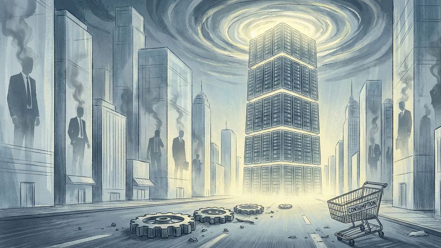 뉴욕증시 덮친 'AI 공포'의 실체: 유령 GDP와 소비 경제 붕괴 시나리오