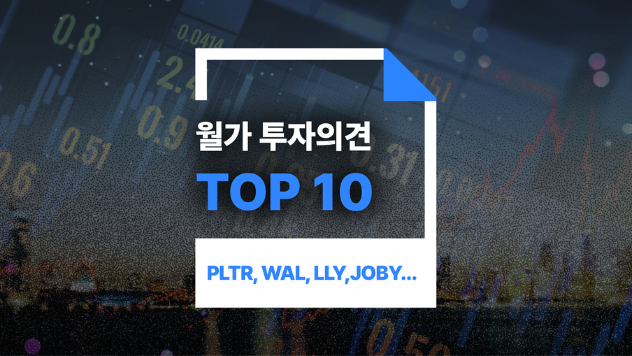 이번주 월가 투자의견 Top10: PLTR, WAL, LLY, JOBY, SQ, etc 